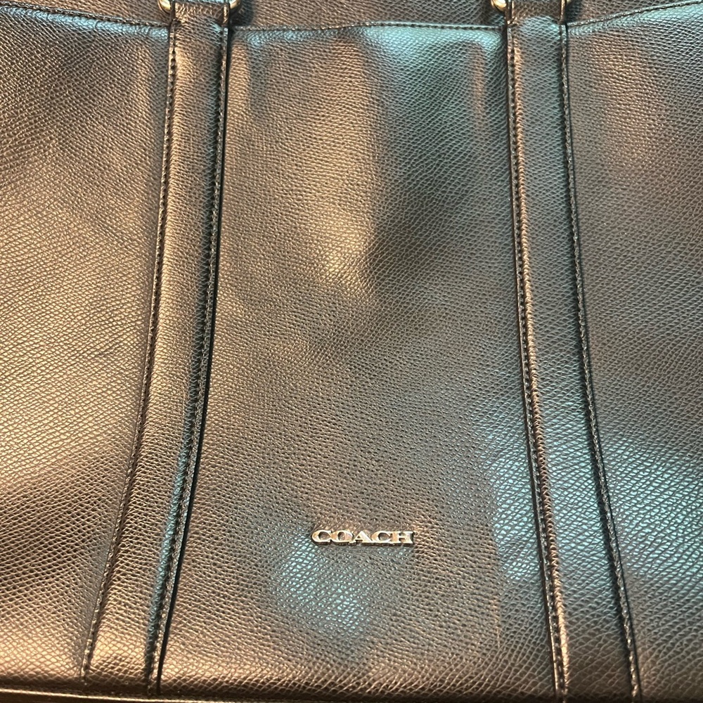 Coach Black Leather Laptop Bag